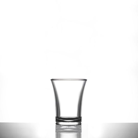 Econ Shot 25ml Clear Glass CE - Case of 100
