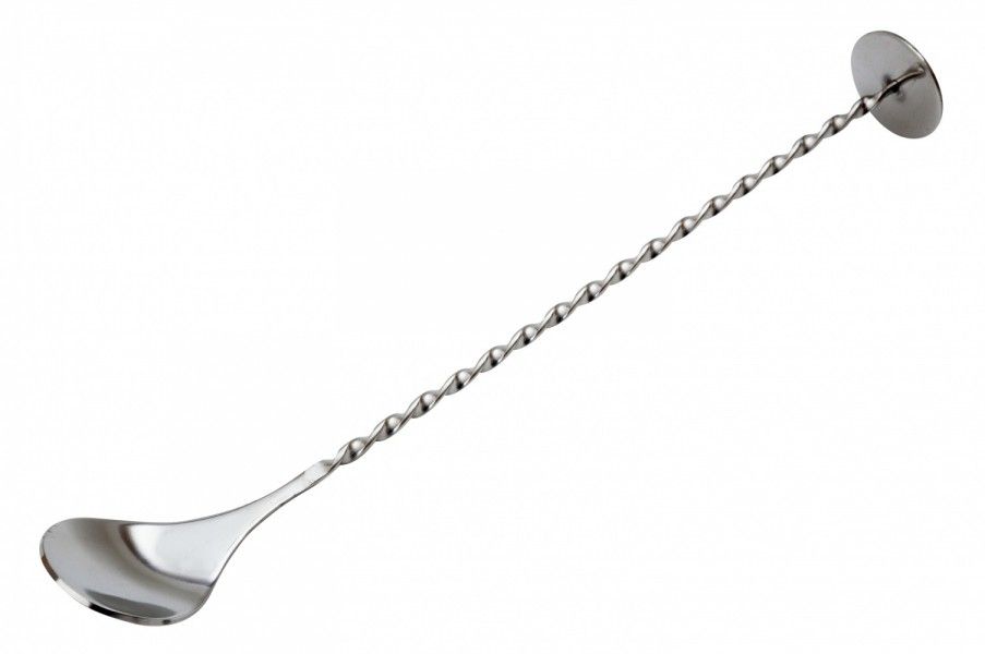 11 Inch Stainless Steel Cocktail Bar Spoon With Masher for Bars, Pubs, Clubs