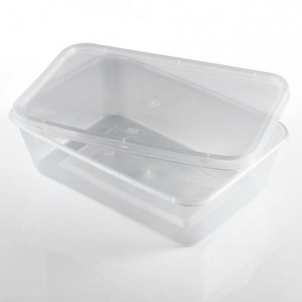 STRONG 650ml Plastic Clear Storage Containers with LIDS Microwave Freezer