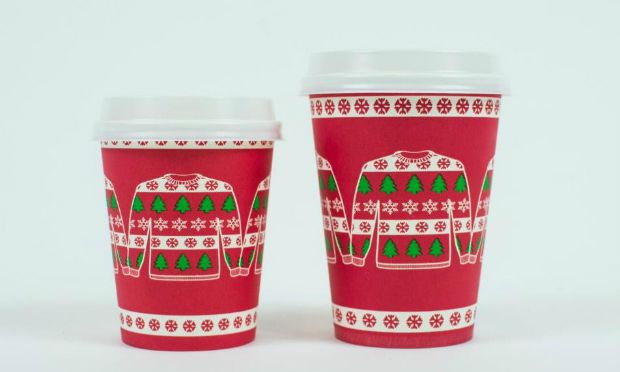 christmas paper cups with lids