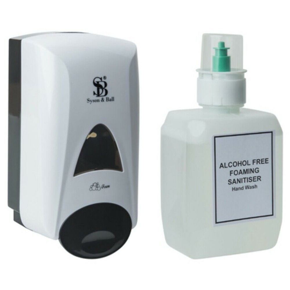 ALCOHOL FREE Foaming Hand Sanitiser + Wall Mounted Dispenser