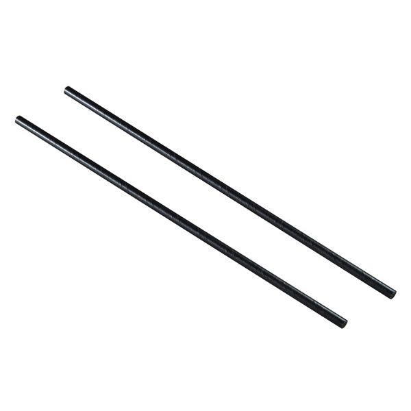 Black Paper Straws 8" (20cm) 6mm Bore