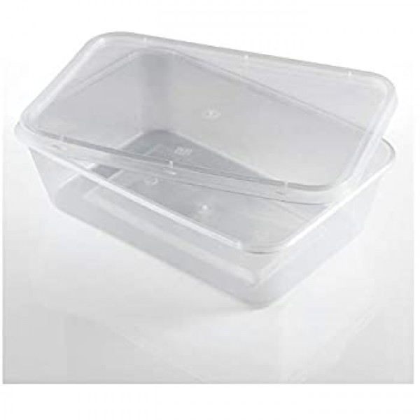 Food Containers Plastic Tubs Clear With Lids Microwave Safe Takeaway All Sizes 