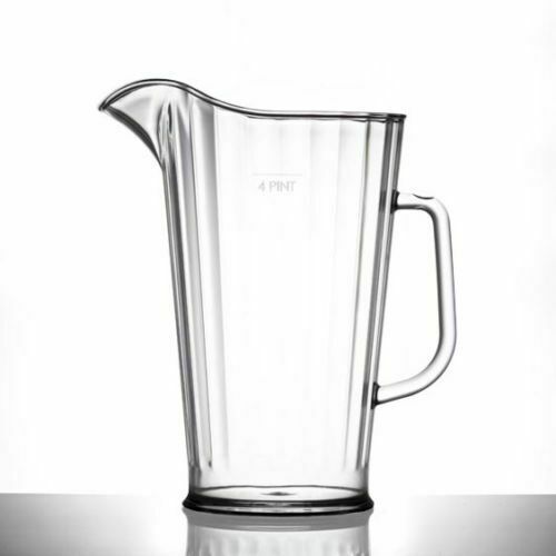 Elite 4 Pint Polycarbonate Jug LCE at 80oz / 2.5ltr Plastic Pitcher Pack of 2