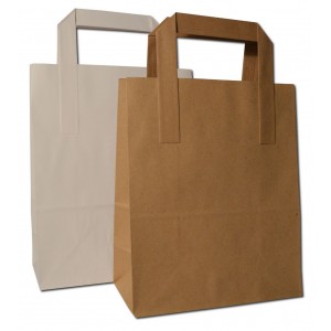 Flat Handled Takeaway Bags / SOS Bags