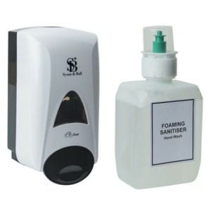 ALCOHOL Foaming Hand Sanitiser + Wall Mounted Dispenser