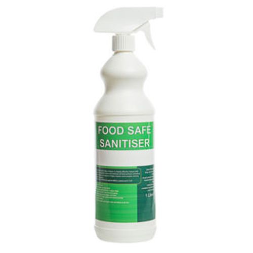 Food Safe Spray & Wipe Sanitiser 1 Litre Trigger (Set of 6)