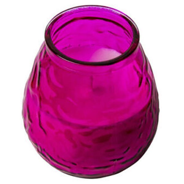 Fuchsia Pink Low Boy Candles with 70 Hour Burn Time - Wax Filled Glass Jar