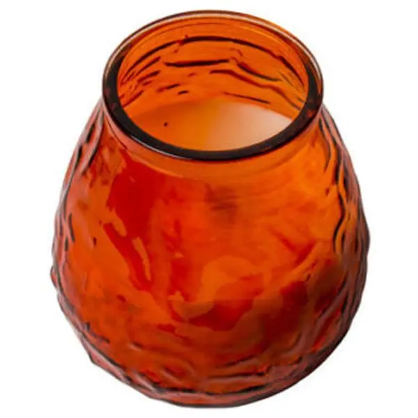 Orange Low Boy Candles with 70 Hour Burn Time - Wax Filled Glass Jar 1 Orange Low Boy Candles with 70 Hour Burn Time - Wax Filled Glass Jar