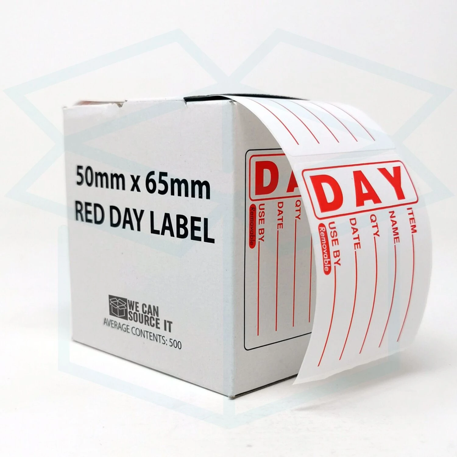 Dispenser & Red Prepped Food Date Labels Combo 3 red food label