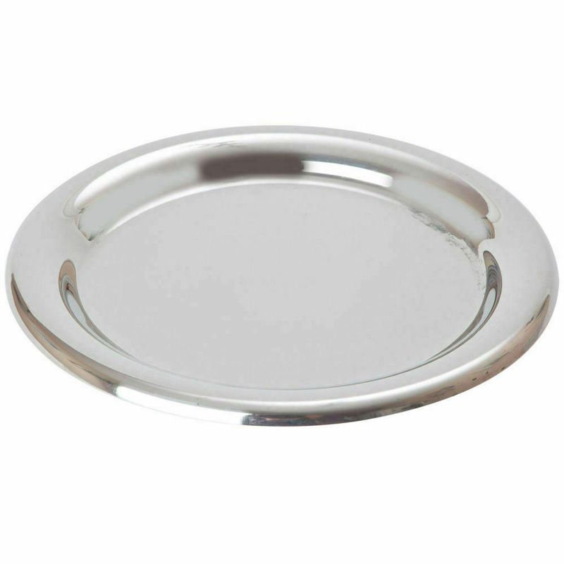 Round Stainless Steel Tip Tray Pack of 10 | Bill Presenter Cash Hotel Restaurant