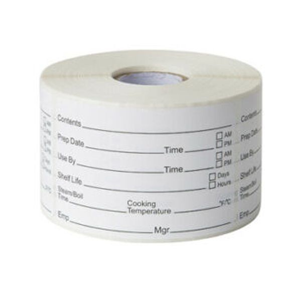 Sous Vide Adhesive Labels for Vacuum Seal Food Bags Water Bath - Roll of 500