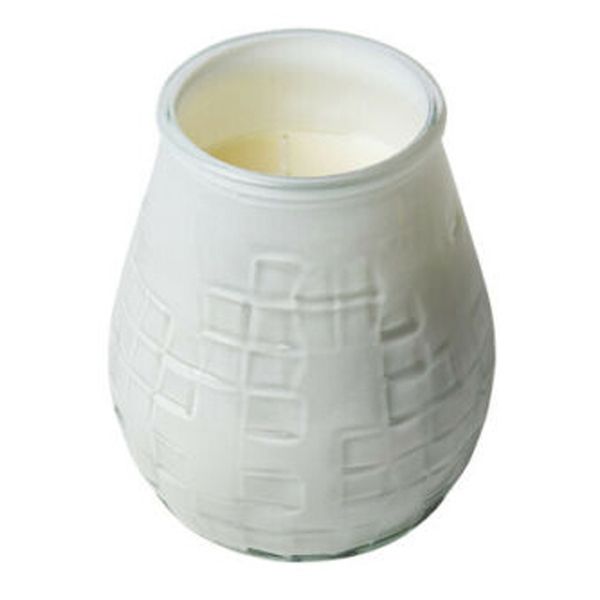 White Low Boy Candles with 70 Hour Burn Time - Wax Filled Glass Jar