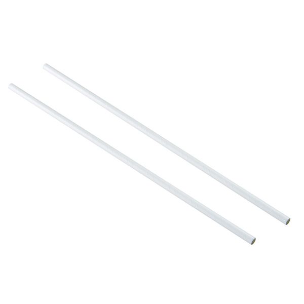 White Paper Straws 8" (20cm) 6mm Bore