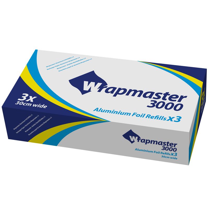 Wrapmaster 3000 Aluminium Foil Refill 30cm x 90m - Box of 3