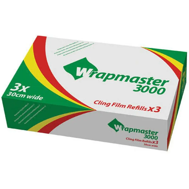Wrapmaster 3000 Cling Film Refill 30cm x 300m (Pack of 3) 1 Wrapmaster 3000 Cling Film Refill 30cm x 300m (Pack of 3)