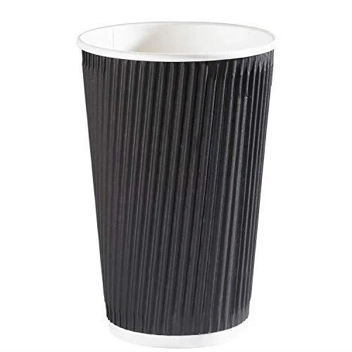 16oz Black Ripple Coffee Cup 1 16oz Black Ripple Coffee Cup