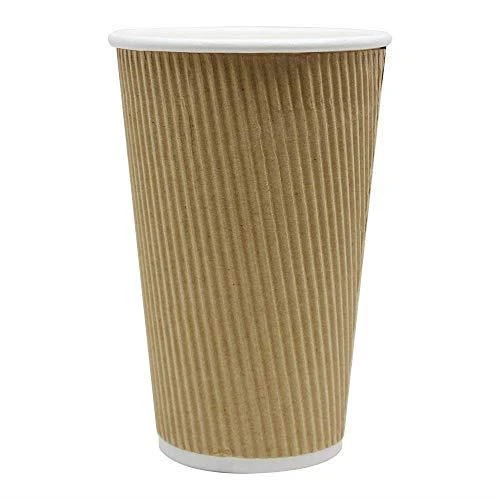 16oz Kraft Ripple Coffee Cup 1 16oz Kraft Ripple Coffee Cup