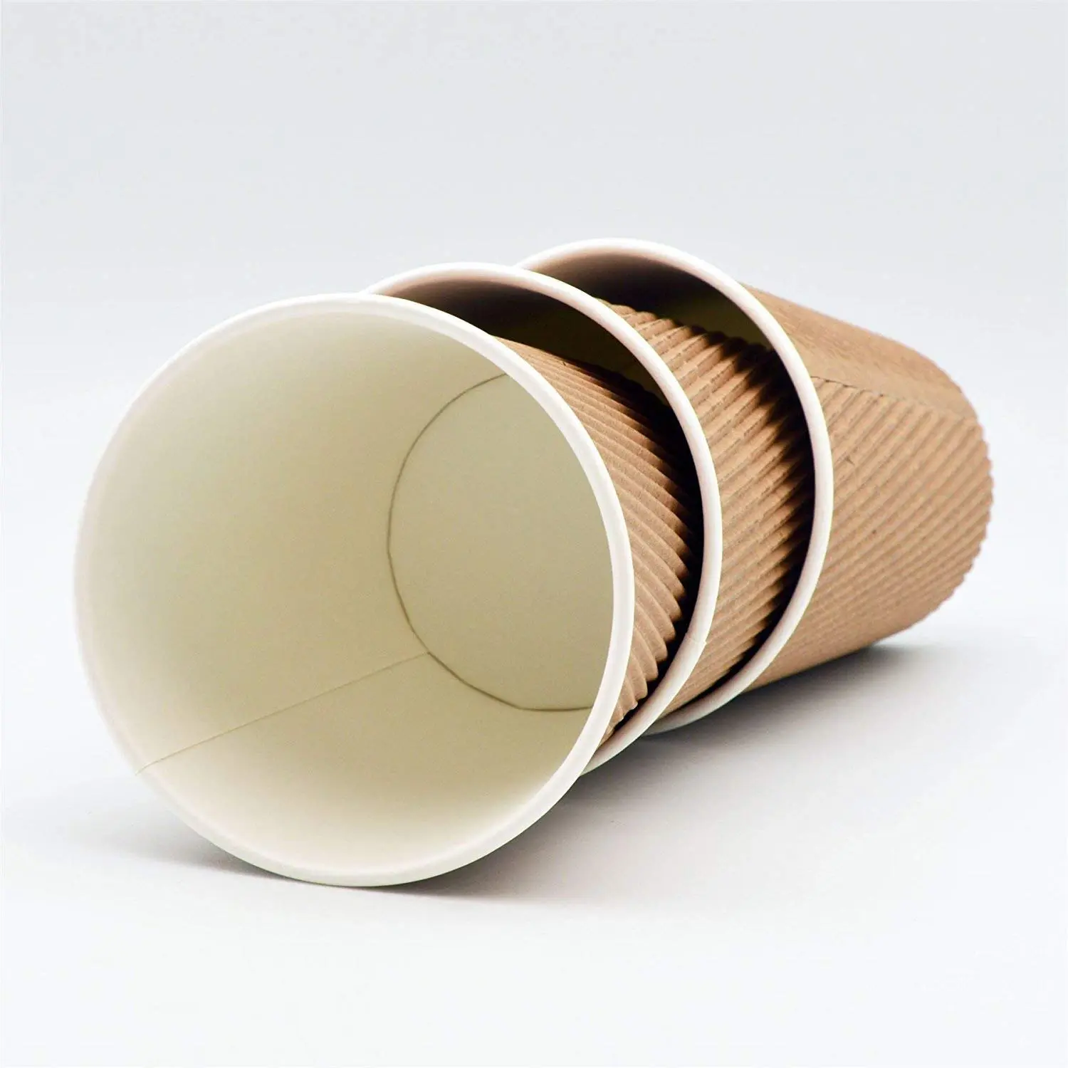 8oz Kraft Ripple Coffee Cup 2 8oz Kraft Ripple Coffee Cup - Image 2