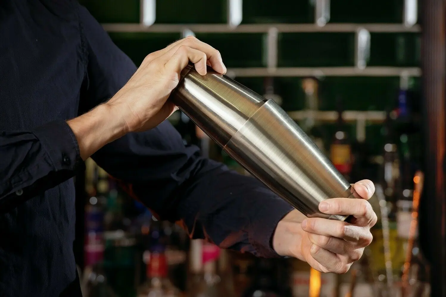 Antique Brass Boston Cocktail Shaker 4 Antique Brass Boston Cocktail Shaker - Image 4