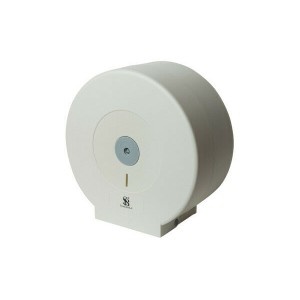 Lockable white toilet roll holder