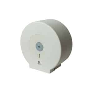 Lockable Wall Mounted White Plastic Toilet Roll Holder White for Mini Jumbo Rolls
