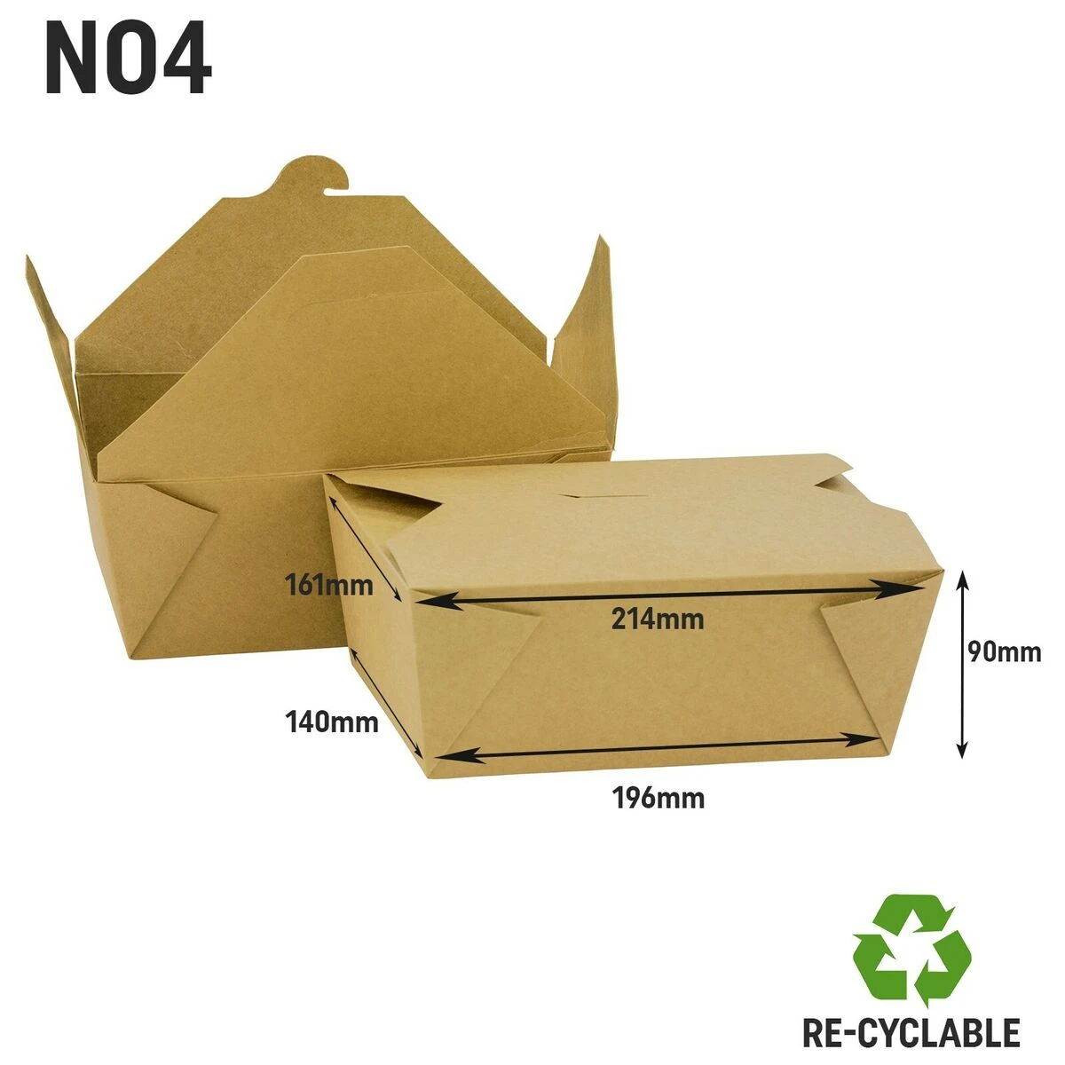 No 4 Kraft Food Takeaway Box 1 No 4 Kraft Food Takeaway Leakproof Box