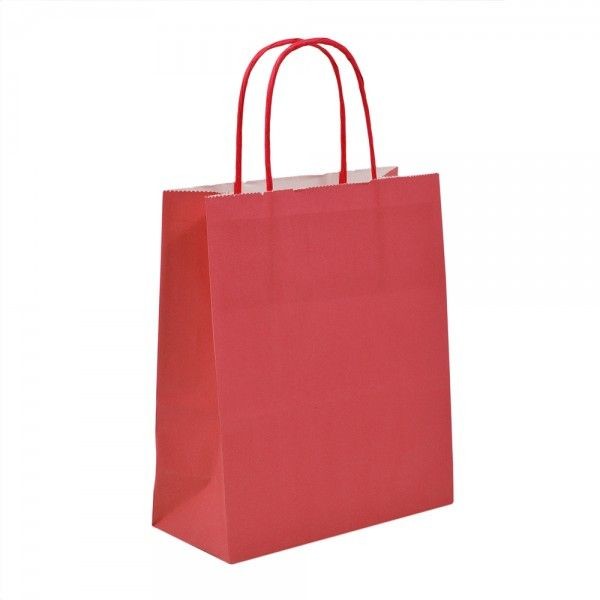 50 x Pink Paper Bags with Twisted Handle 32cm x 41cm x 12cm LARGE 