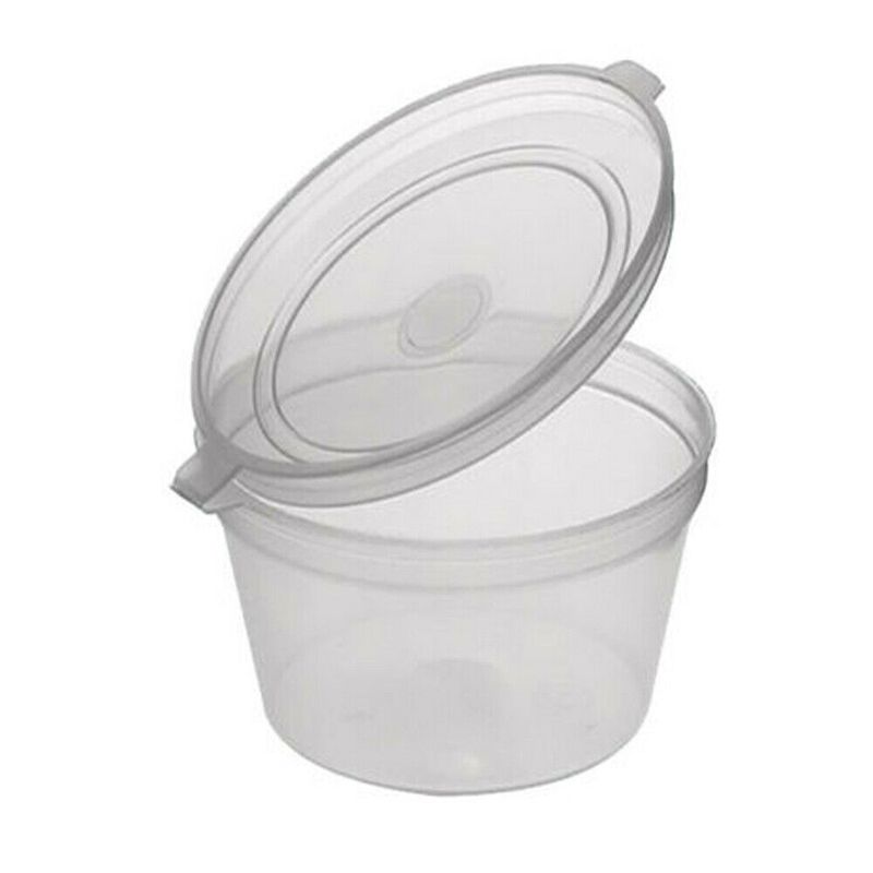 4oz Hinged Clear Plastic Portion Pot