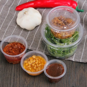 50pcs Disposable Plastic Sauce Cups With Lids Jelly Dessert Yogurt Bowl Small Mini Box For Home