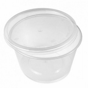 16oz Round Clear Plastic Microwave Containers