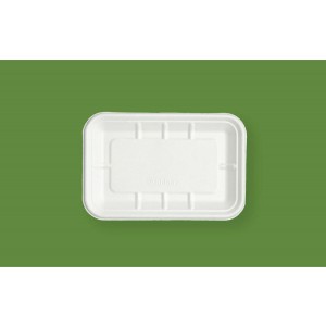 Bagasse Rectangular Food Trays 4.5 x 8''