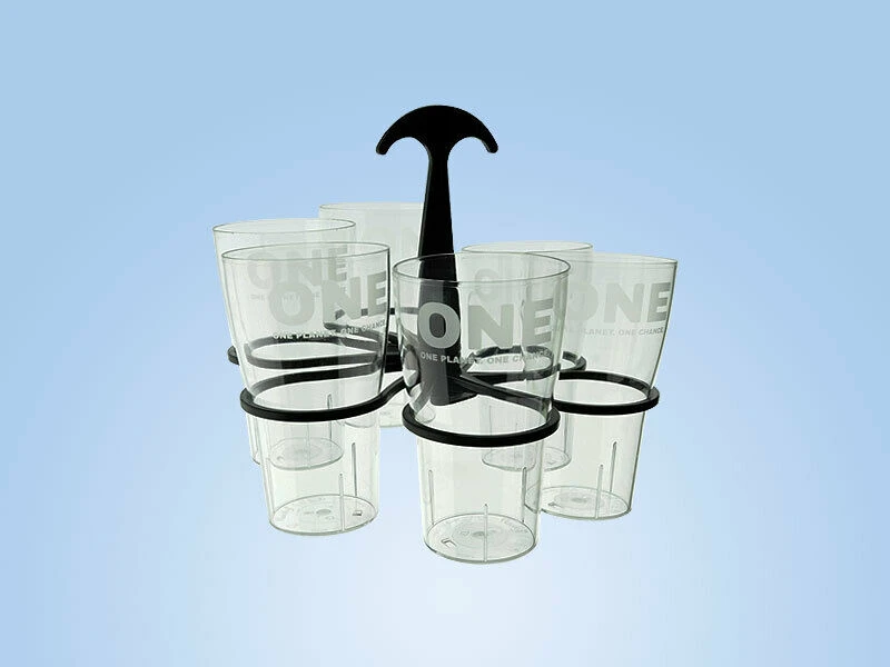 Fold Away Cup Carrier / Glass Holder - Holds up to 6 cups at once! 2 Fold Away Cup Carrier / Glass Holder - Holds up to 6 cups at once! - Image 2