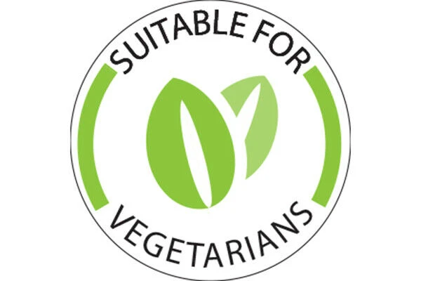 25mm Vegetarian Food Labels - Roll of 1000 1 25mm Vegetarian Food Labels