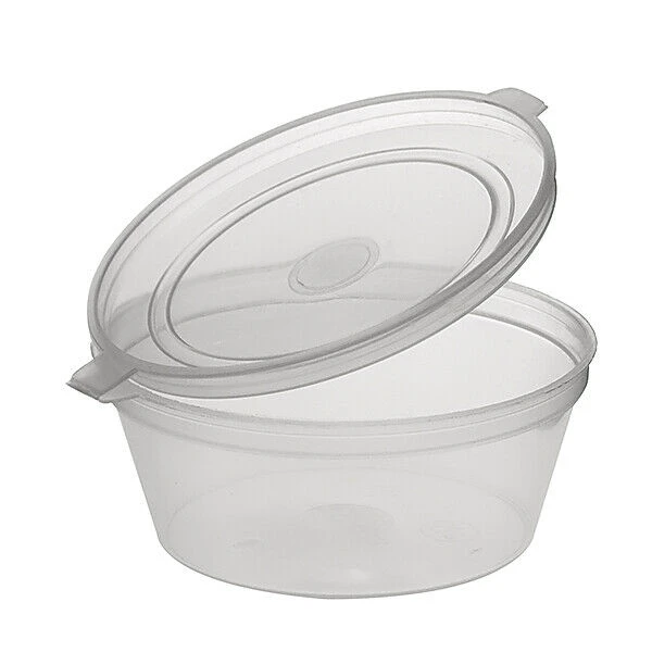 2oz Hinged Clear Plastic Portion Pot 1 4oz Hinged Clear Plastic Portion Pot