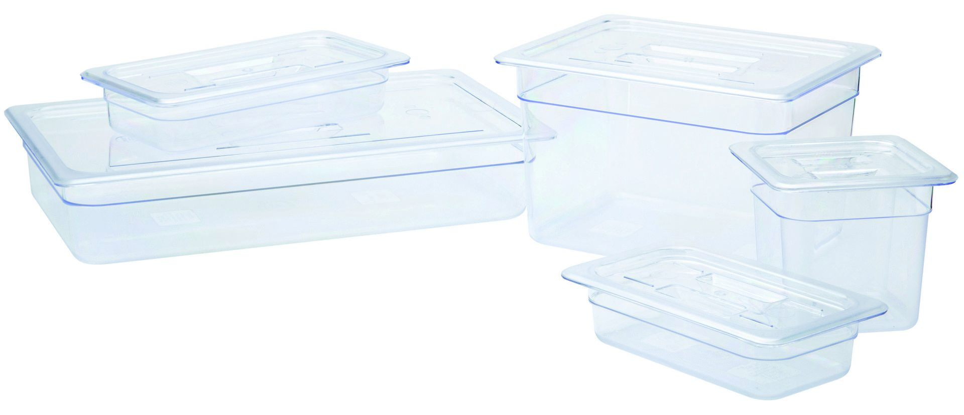 Polycarbonate 1/3GN Pan 10cm Deep Clear - Pack of 6