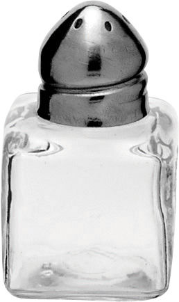 3cm Square Salt Pot, Stainless Steel Top - Pack of 96