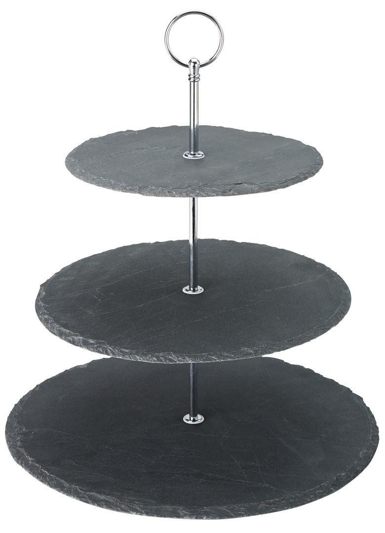 3 Tier Slate Platter 12, 10, 8" (30, 25, 20cm) - Pack of 1
