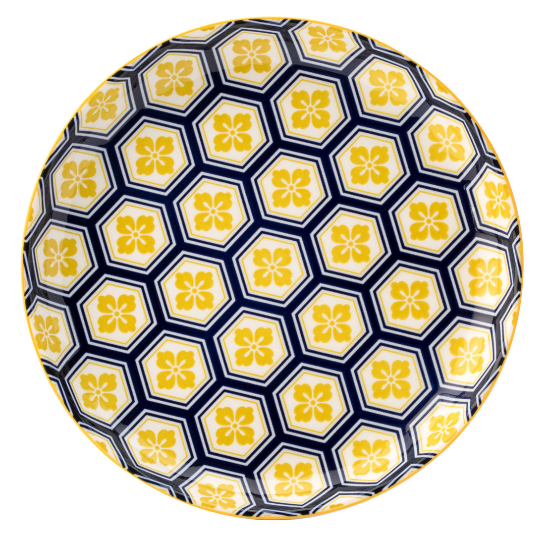 Cadiz Blue & Yellow Plate 8" (20cm) - Pack of 6