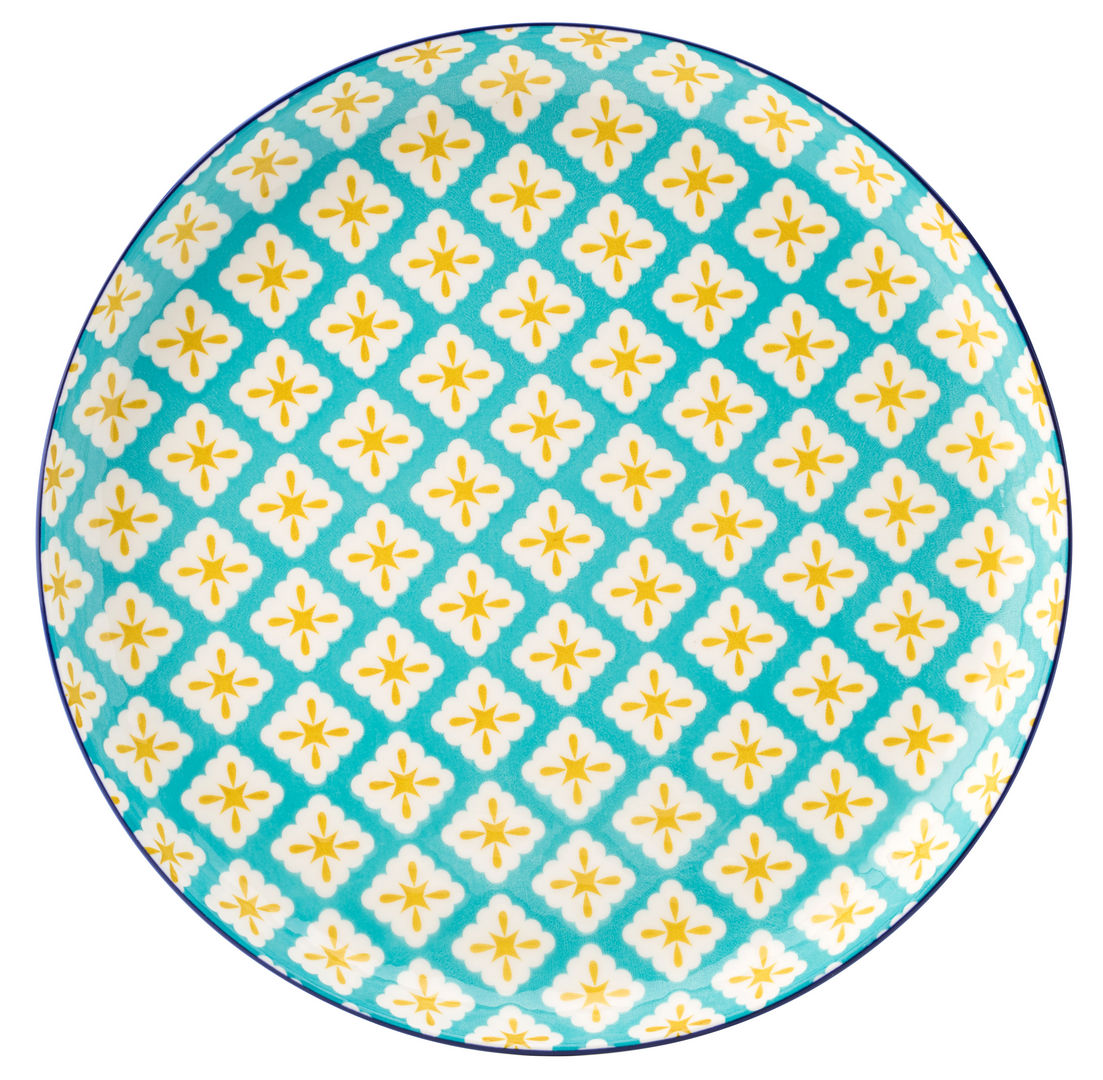 Cadiz Blue & Yellow Plate 10.5" (27cm) - Pack of 6