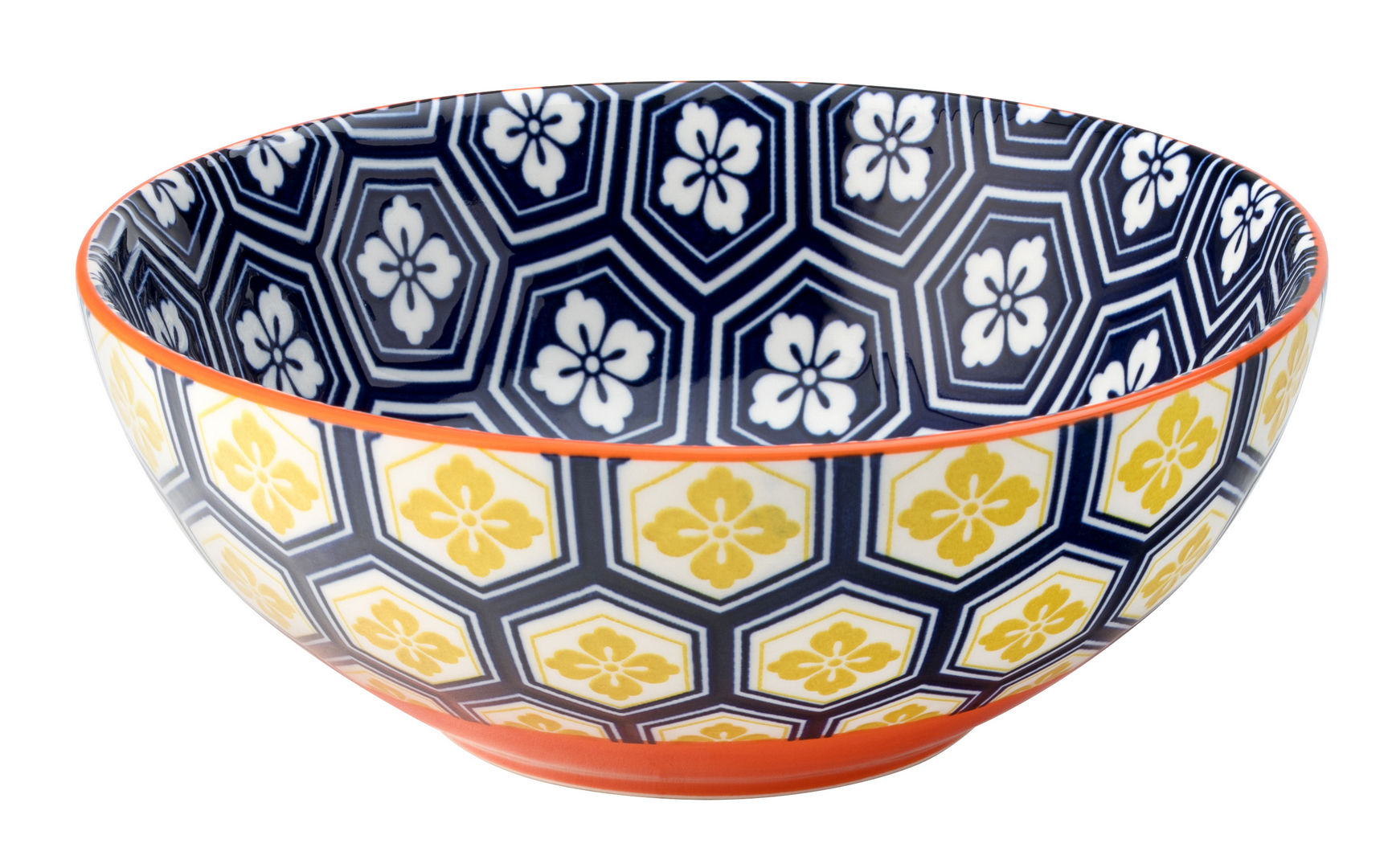Cadiz Blue & Orange Bowl 6.3" (16cm) - Pack of 6