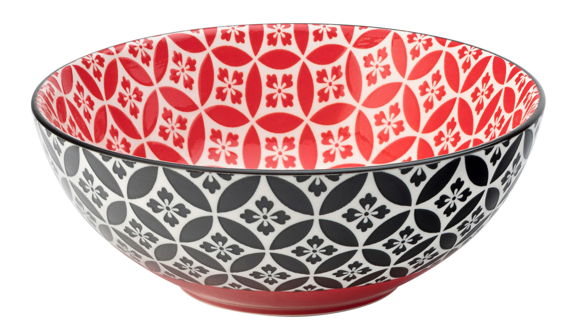 Cadiz Red & Black Bowl 6.3" (16cm) - Pack of 6
