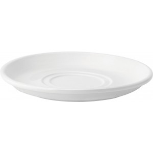 Pure White Double Well Saucer 7" (17.5cm)