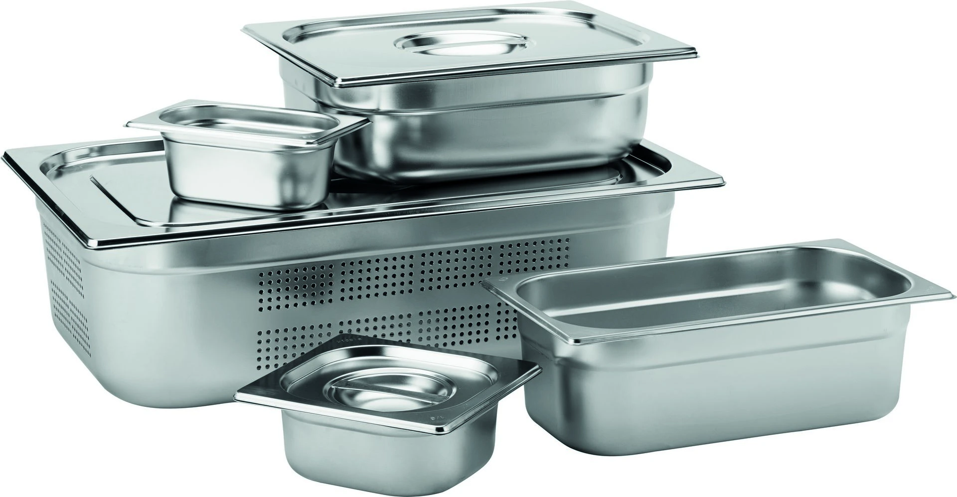 Stainless Steel GN 1/4 Pan 10cm Deep - Pack of 6 1 Stainless Steel GN 1/4 Pan 10cm Deep