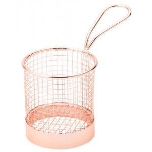 Copper Round Service Basket 3.5" (9cm)