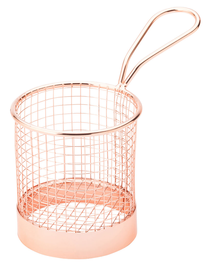 Copper Round Service Basket 3.5" (9cm) - Pack of 6
