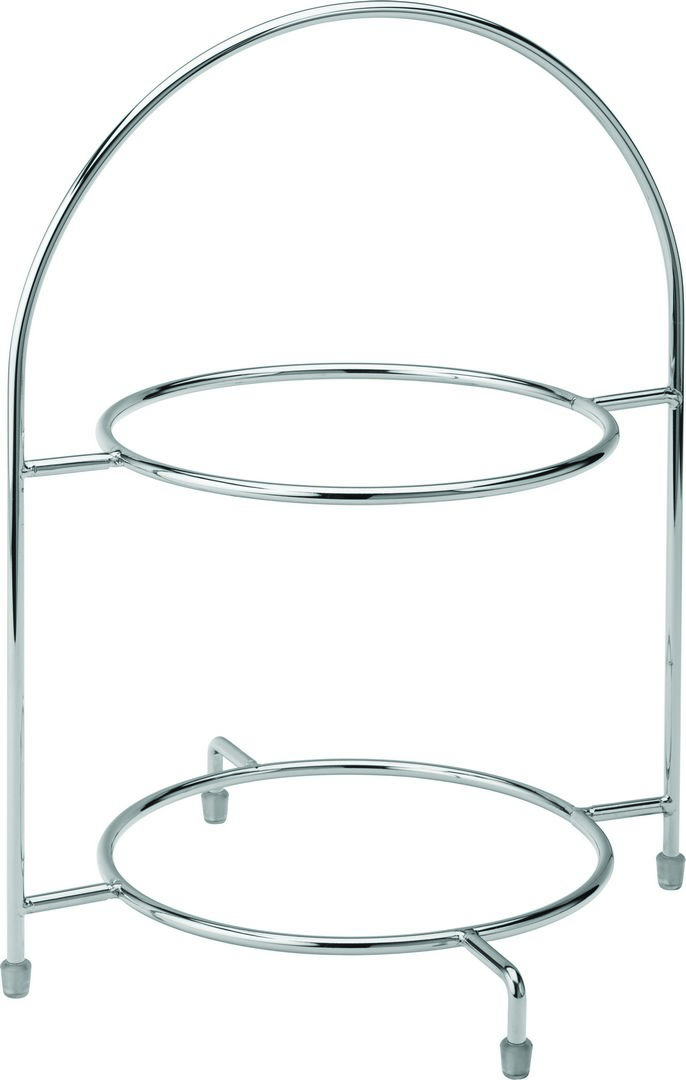Chrome 2 Tier Cake Plate Stand 12.5" (32cm) - Pack of 1