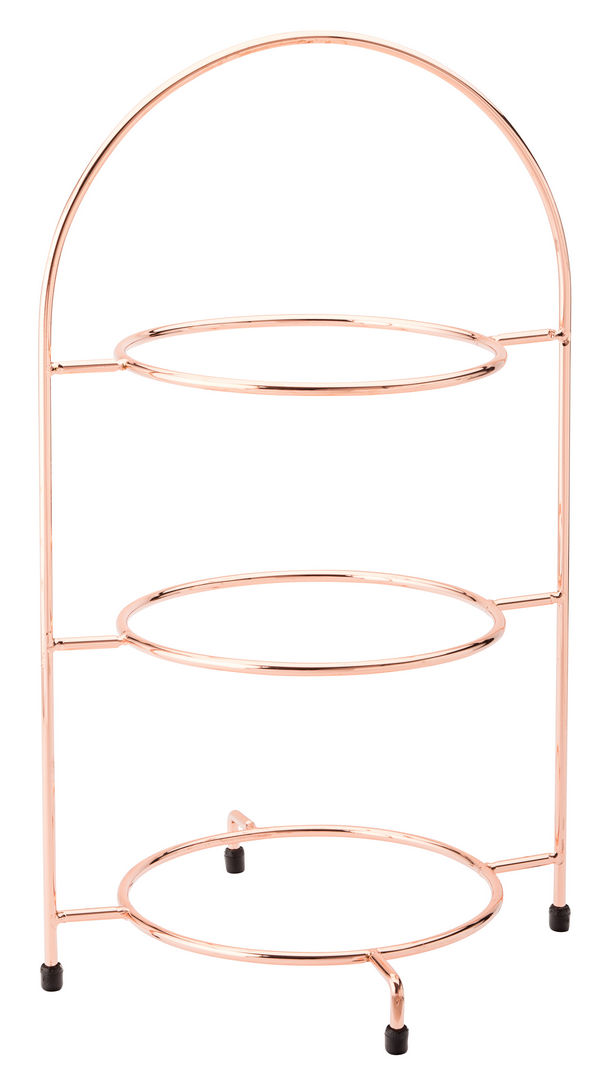 Copper 3 Tier Plate Stand 16.5" (42cm) - Pack of 1