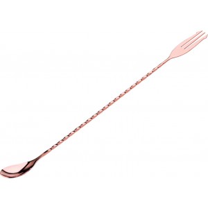 Fork End Copper Cocktail Mixing Spoon 12" (30cm)
