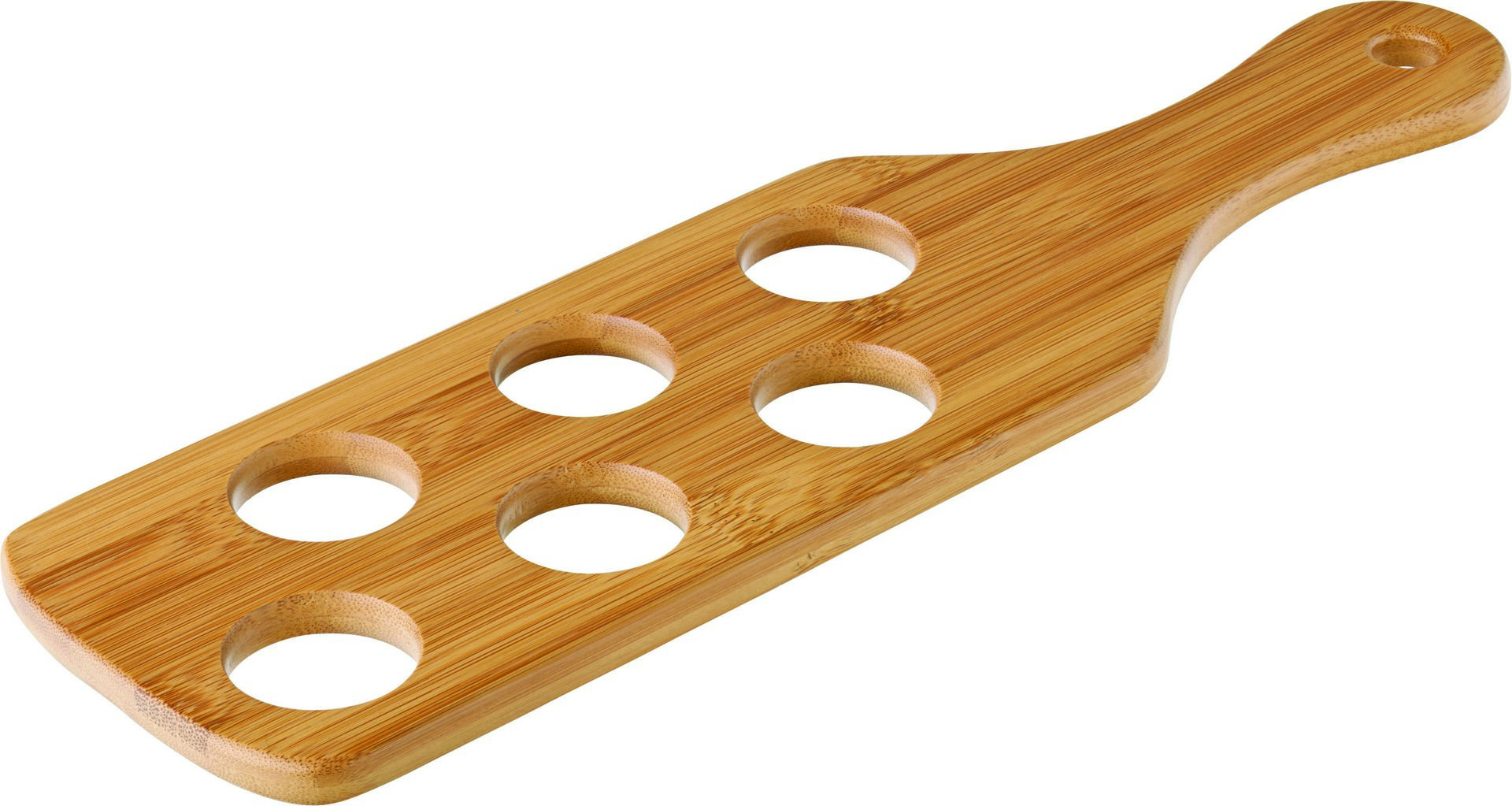 Bamboo Shot Paddle - To hold 6 Shots 15 x 4.25" - Pack of 6